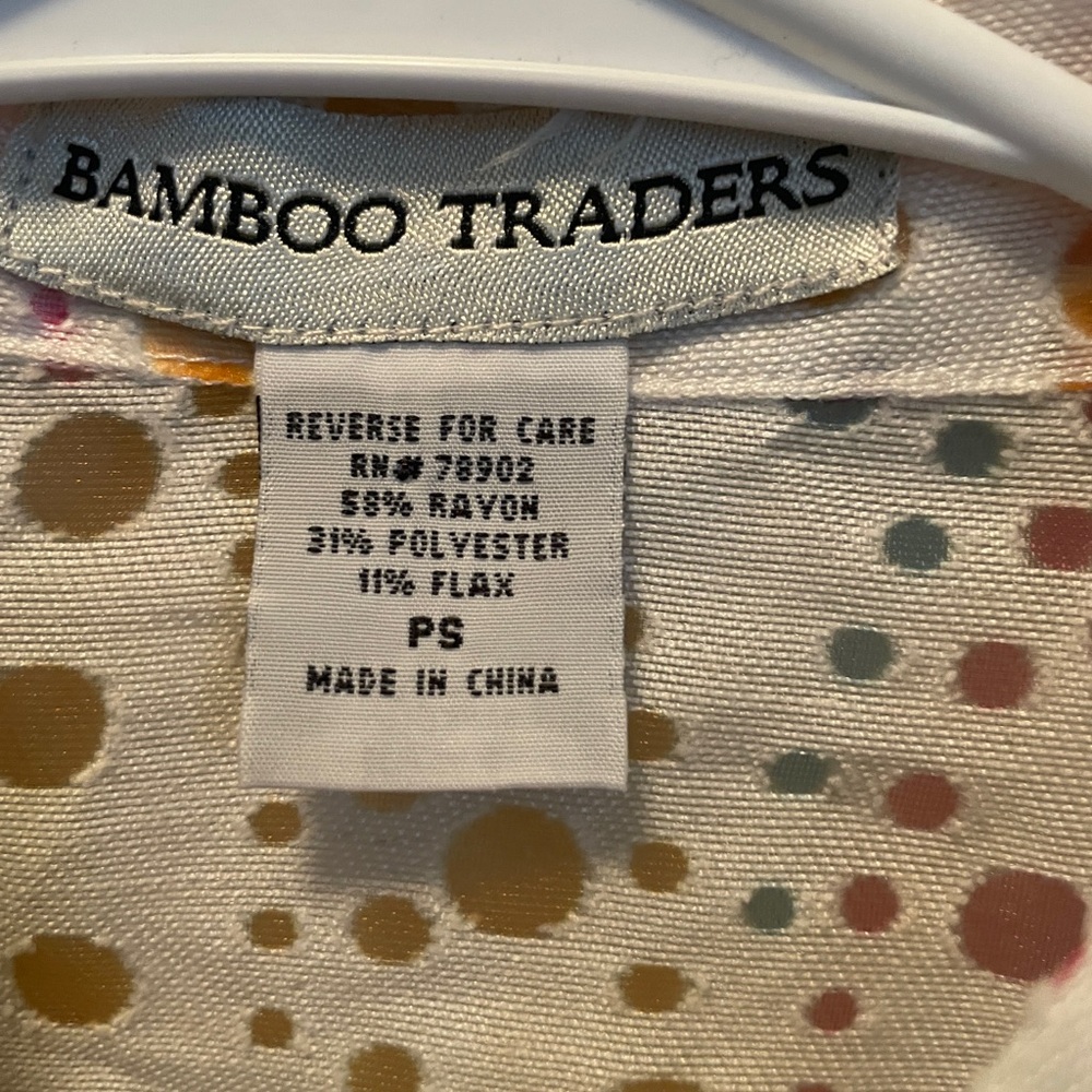 Bamboo Traders Multicolor Polka Dot Button Down S… - image 3